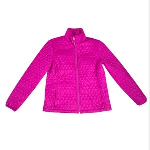 Lands' End Women's Size XS Hot Pink Quilted Zip Jacket
